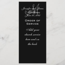 Elegant Monogram Wedding Programs Programme