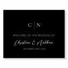 Elegant Monogram Wedding Welcome Sign