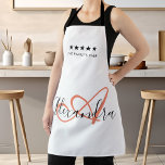 Elegant Monogram White Coral Script Best Chef Name Apron<br><div class="desc">Personalise your Elegant Monogram Black Coral Script Name Best Chef Apron and cook your favourite Italian recipes with success. Become a 5 stars Family Chef and enjoy the best Authentic Traditional Recipes by Nonna Belinda! © Belytalia 2021</div>