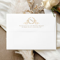  Elegant Monogram, White (or Other) Wedding