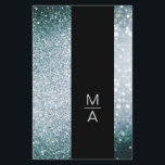 Elegant Monogramm Silber Blau Flyer<br><div class="desc">Ein elegantes und raffiniertes Design mit einem digitalen Bild aus Silber-Blau-Glitter. Achtung: Bei der Herstellung wird keine echte Folie verwendet,  sondern nur die Farbe gründlich aufgedruckt. Füge deine Daten,  Logo,  Firmendetails und Bilder in Minuten hinzu.</div>