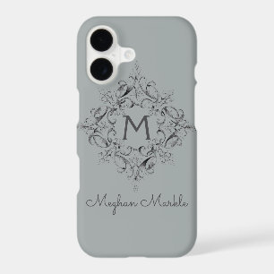 Elegant Monogrammed classic grey