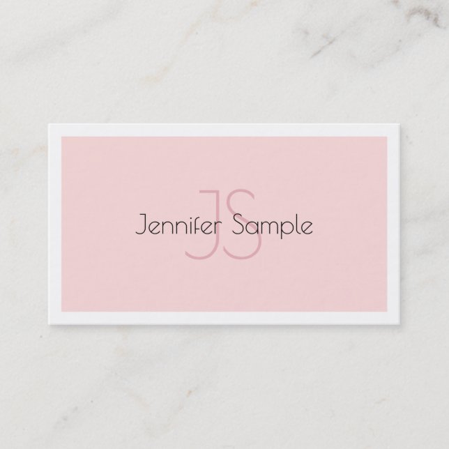 Elegant Monogrammed Design Minimalistic Luxury Business Card (Front)