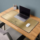 Elegant Monogrammed Faux Gold Brushed Metallic