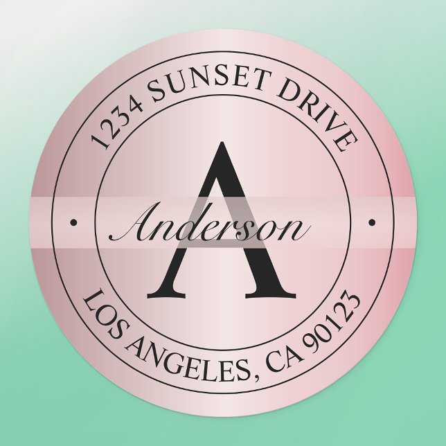 Elegant Monogrammed Faux Rose Gold Waterproof (Creator Uploaded)