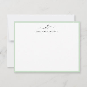 Elegant Monogrammed Handwritten Script  Card