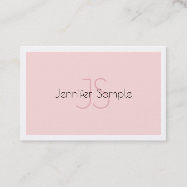 Elegant Monogrammed Minimalistic Luxury Design Business Card (Front)