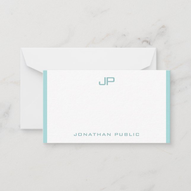 Elegant Monogrammed Modern Simple Template (Front)