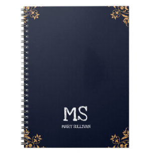 Elegant Monogrammed Notebook for Her