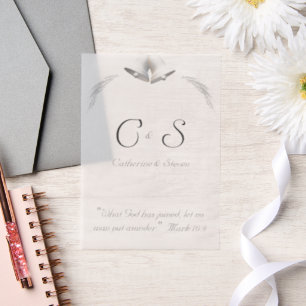 Elegant Monogrammed Wedding Invitation Overlay