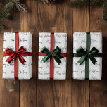 Elegant Monotone Black White Merry Christmas Wrapping Paper Sheet<br><div class="desc">You may change the colour by choosing the customise option and then change the background colour. Contact me at colorflowcreations@gmail.com if you with to have this design on another product. Purchase my original abstract acrylic painting for sale at www.etsy.com/shop/colorflowart. See more of my creations or follow me at www.facebook.com/colorflowcreations, www.instagram.com/colorflowcreations,...</div>