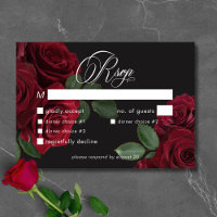 Elegant Moody Blood Red Roses Floral Dinner