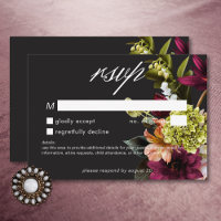 Elegant Moody Burgundy & Pink Floral No Dinner