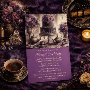 Elegant Moody Tea Party Invitation