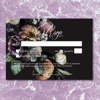 Elegant Moody Twilight Muted Floral No Dinner
