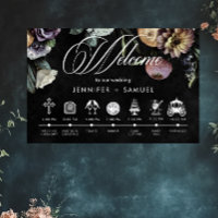Elegant Moody Twilight Muted Floral Order Events