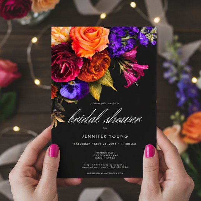 Elegant Moody Vibrant Harvest Bridal Shower Invitation (Elegant Moody Vibrant Harvest Bridal Shower Invitation)