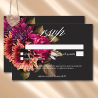 Elegant Moody Vibrant Sunset Floral No Dinner