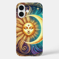 Elegant Moon and Sun Celestial Art