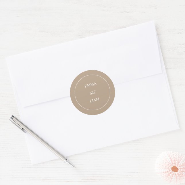 Elegant morden classic Wedding Monogram Sticker (Envelope)
