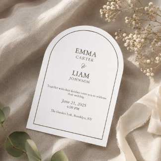 Elegant morden script classic wedding Invitation