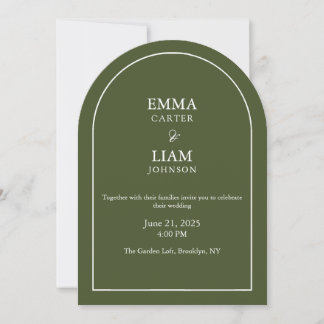 Elegant morden script classic wedding Invitation