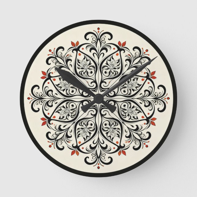 Elegant Moroccan Zellige Wall Clock (Front)