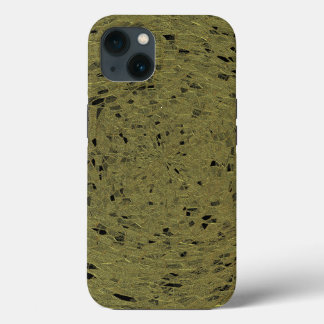 elegant_mosaic_BLACK_GREEN iPhone 13 Case