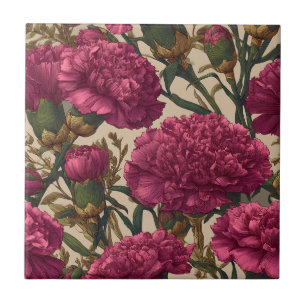 Elegant Mosaic Carnation Tiles For Rustic Kitchen