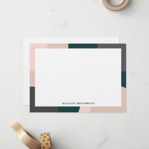 Elegant Mosaic Colour Border Typography Card
