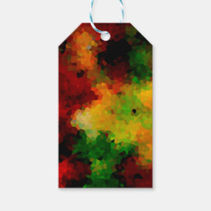 Elegant, mosaic pattern, multi-coloured, abstract gift tags