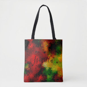 Elegant, mosaic pattern, multi-coloured, abstract tote bag