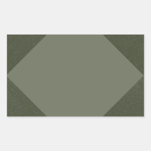 Elegant Moss Green Tri-Angled Label
