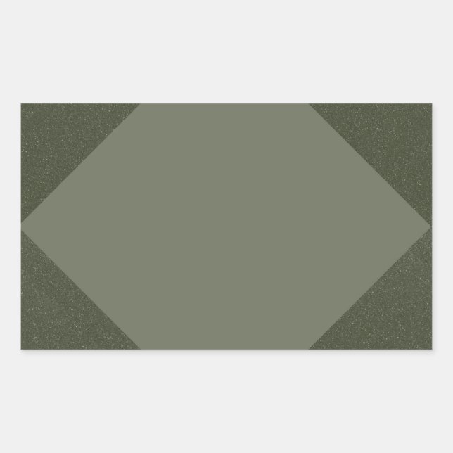 Elegant Moss Green Tri-Angled Label (Front)