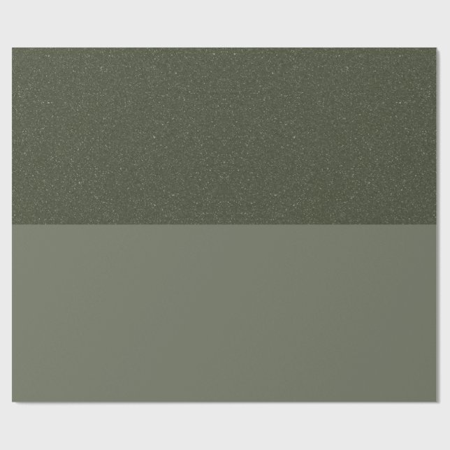 Elegant Moss Green Wrapping Paper – Customisable (Flat)