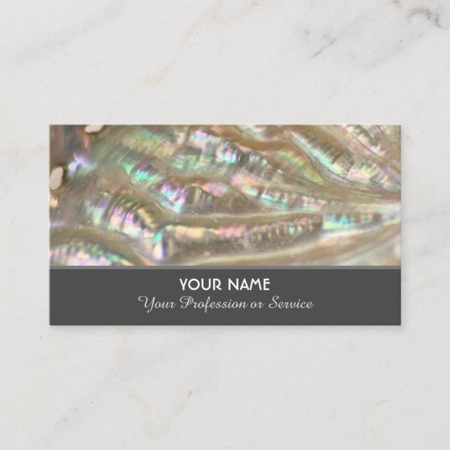 Elegant Mother of Pearl business card (Front)