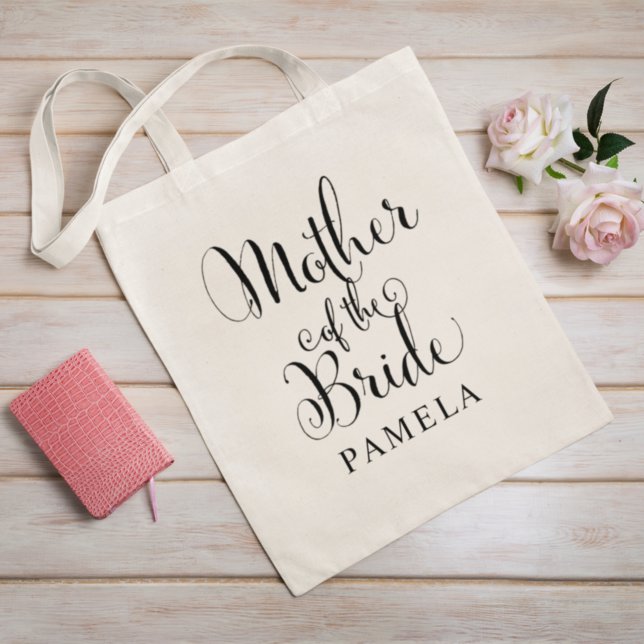 Elegant Mother of the Bride Calligraphy Tote Bag (Creator Uploaded)