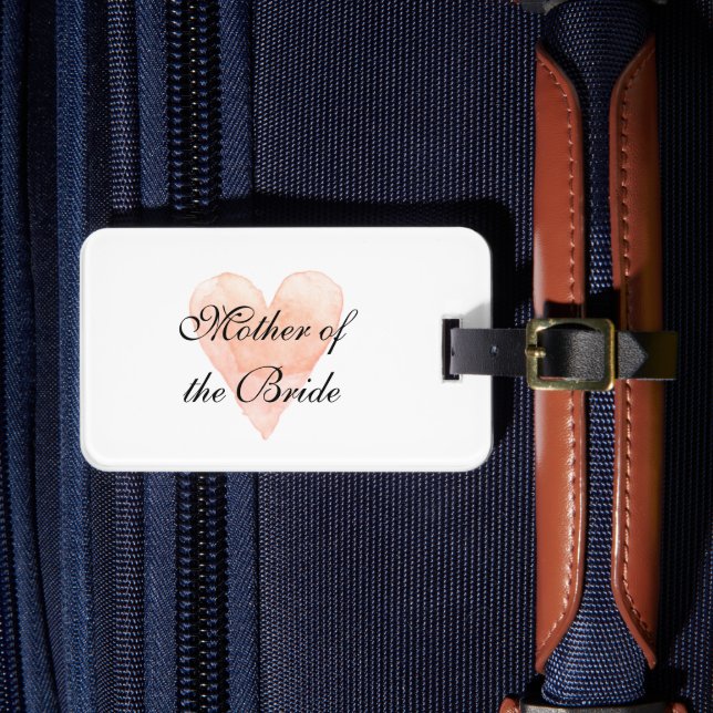 Elegant Mother of the bride travel luggage tag (Front Insitu 4)