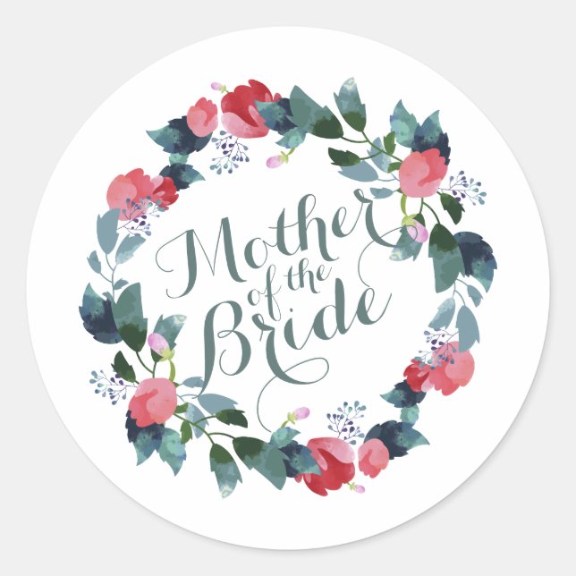 Elegant Mother of the Bride Wedding | Sticker Seal (Front)