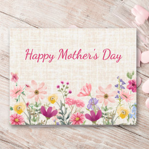 Elegant Mother’s Day for Grandma Wildflower Floral Holiday Postcard