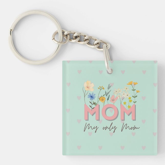 Elegant Mother’s Day Keychain Gift for Mom (Front)