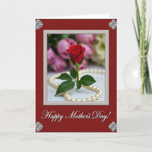 Elegant Mothers Day Beads Card