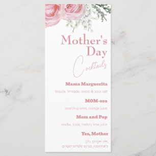 Elegant Mother's Day Cocktails Menu