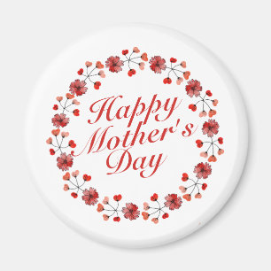 Elegant Mother's Day Floral Wreath   Magnet