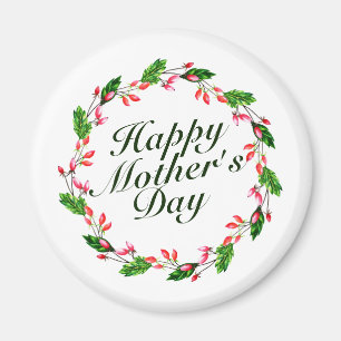 Elegant Mother's Day Floral Wreath   Magnet