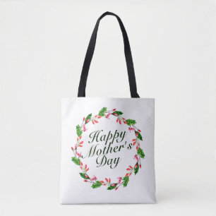 Elegant Mother's Day Floral Wreath   Tote Bag