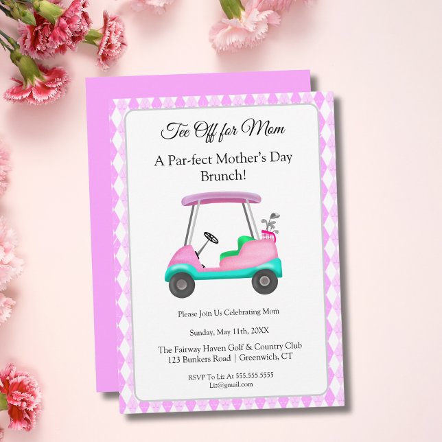 Elegant Mother's Day Golf Brunch Party Invitation (Creator Uploaded)