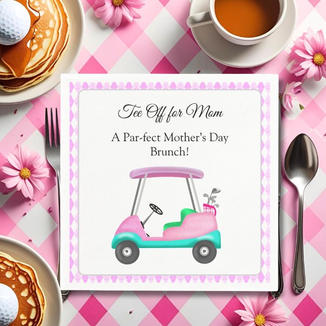 Elegant Mother's Day Golf Brunch Party Napkin (Creator Uploaded)