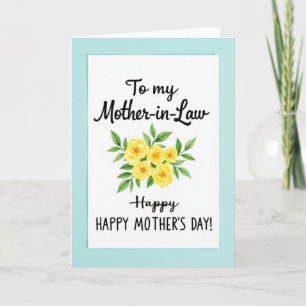 Elegant Mothers Day Leaves Card