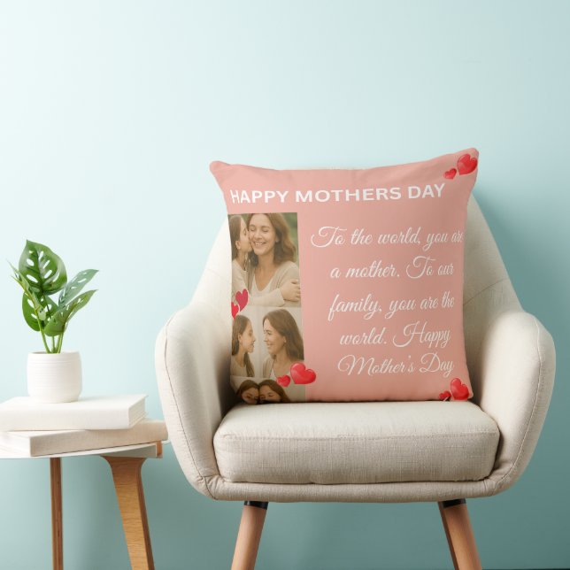 Elegant Mother's Day Quote Throw Pillow (Chair)